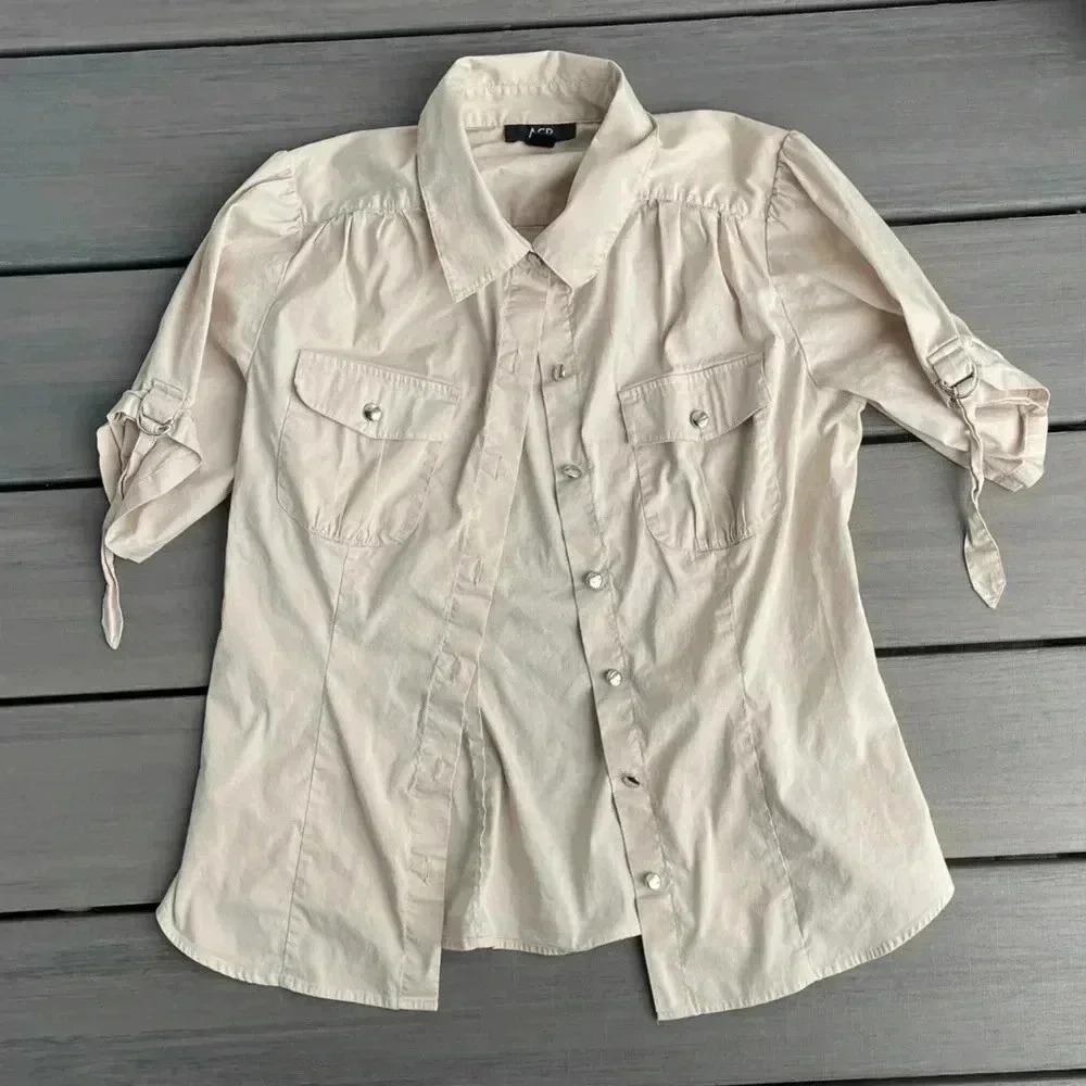 AGB Button Down‎ Blouse Size Small